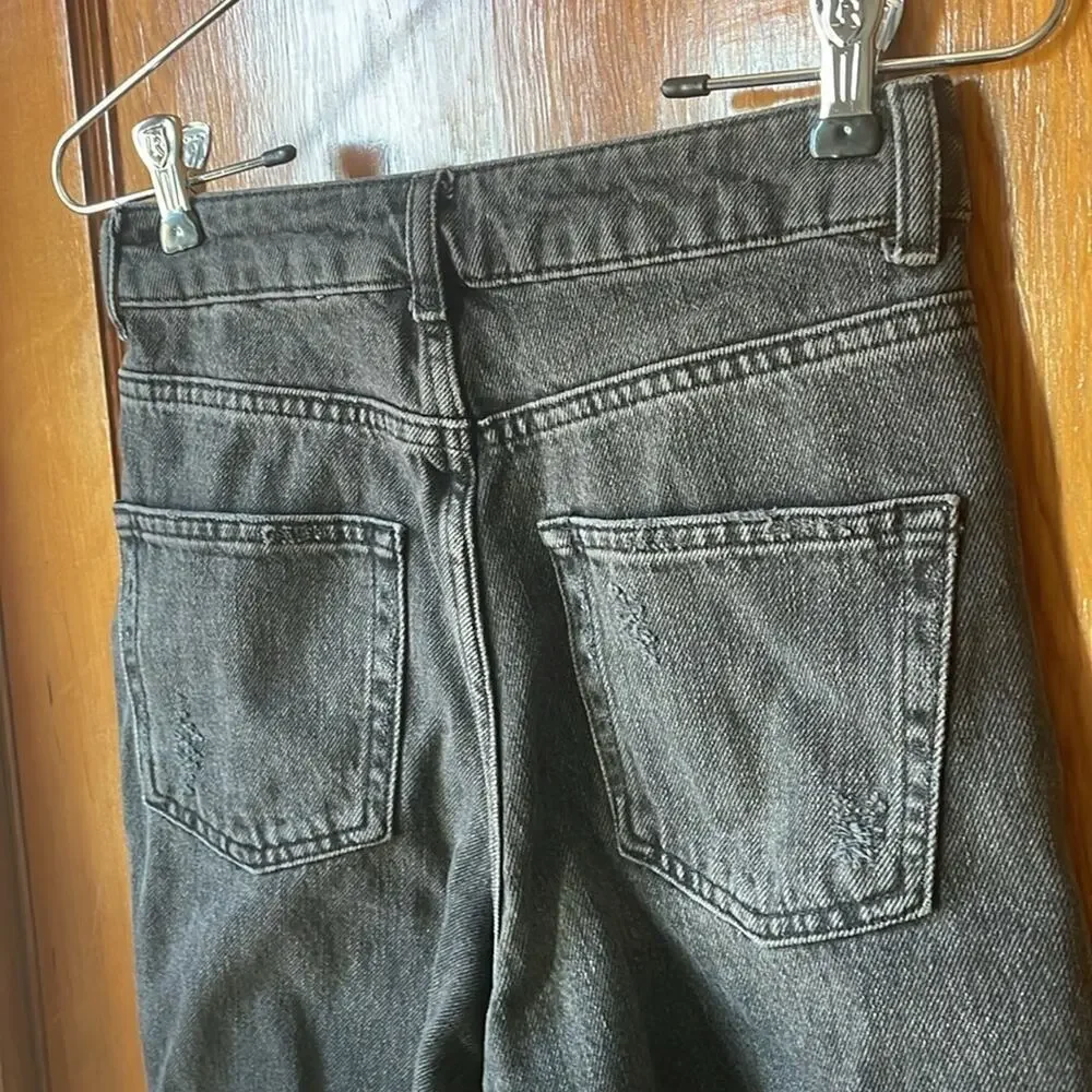 Topshop Long Black Denim Shorts NWT Inseam 9